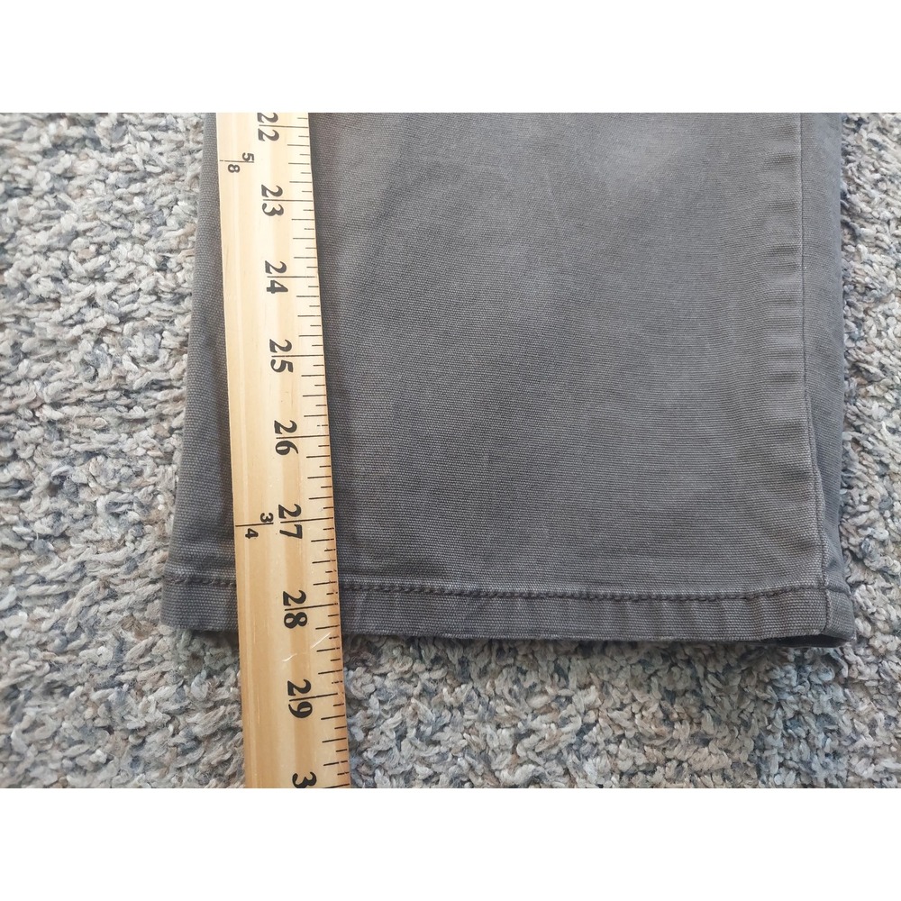 Carhartt Pants Mens 40x30 Gray Relaxed Fit Canvas Work Utility Trousers 5-Pocket - Picture 6 of 6